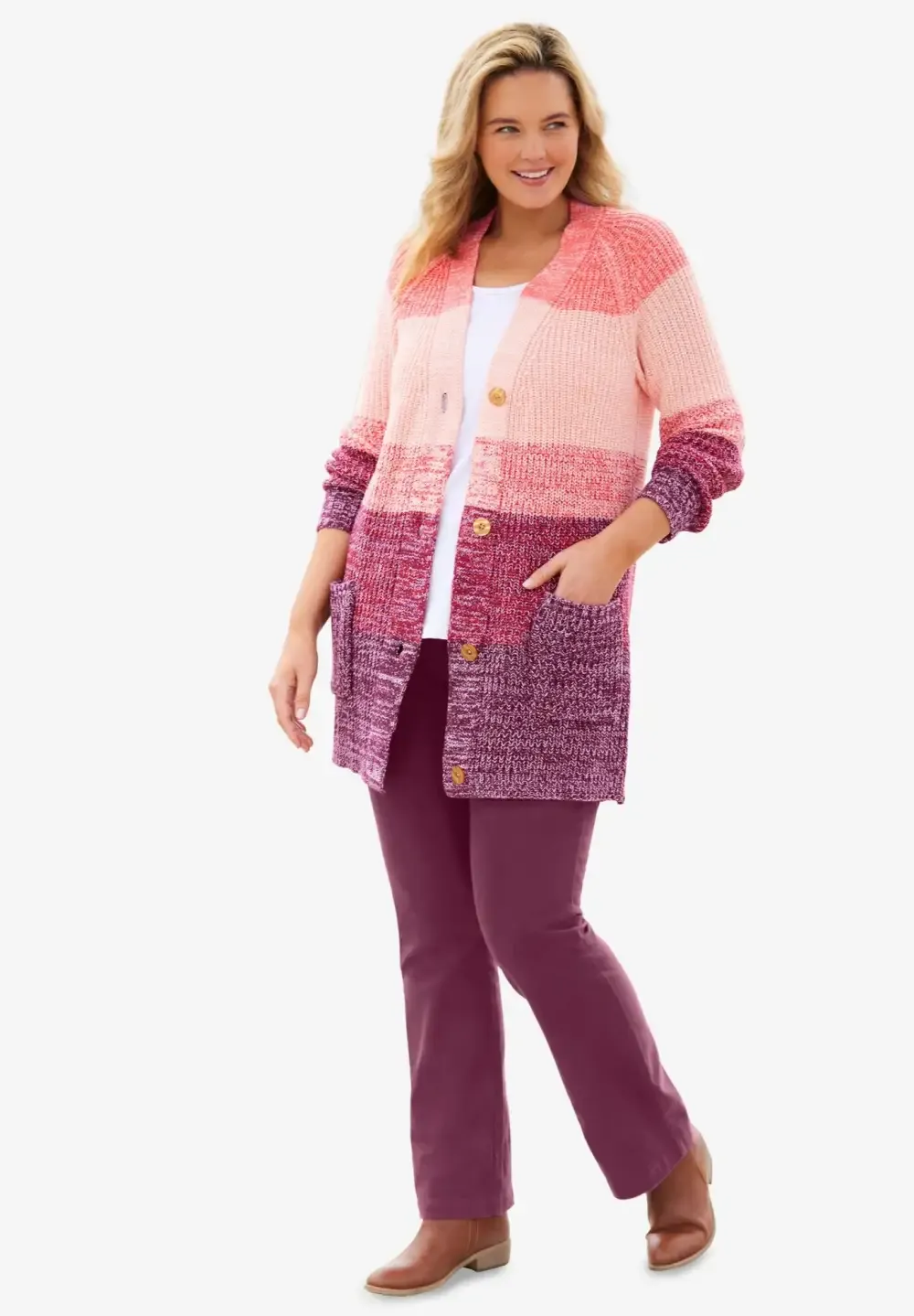 Ombre Shaker Cardigan