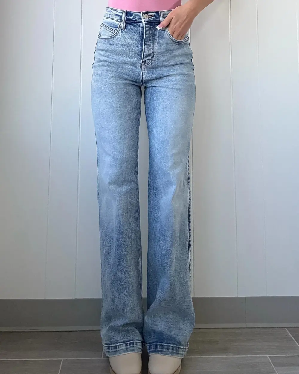 High Rise Flare Jeans - Medium Wash