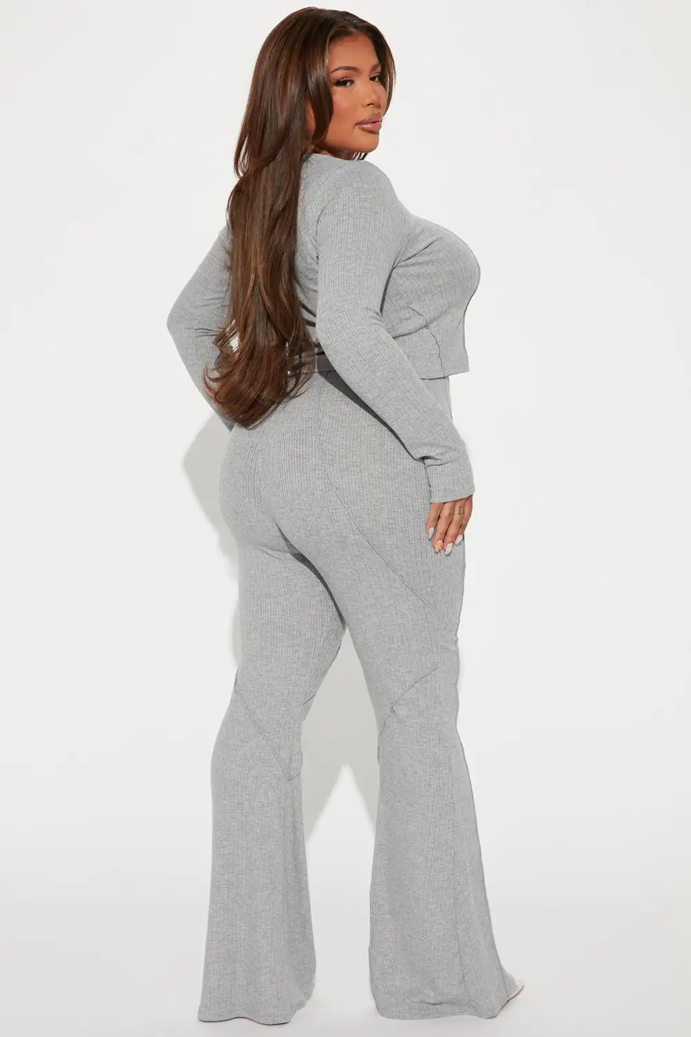 Leslie Pant Set - Heather Grey