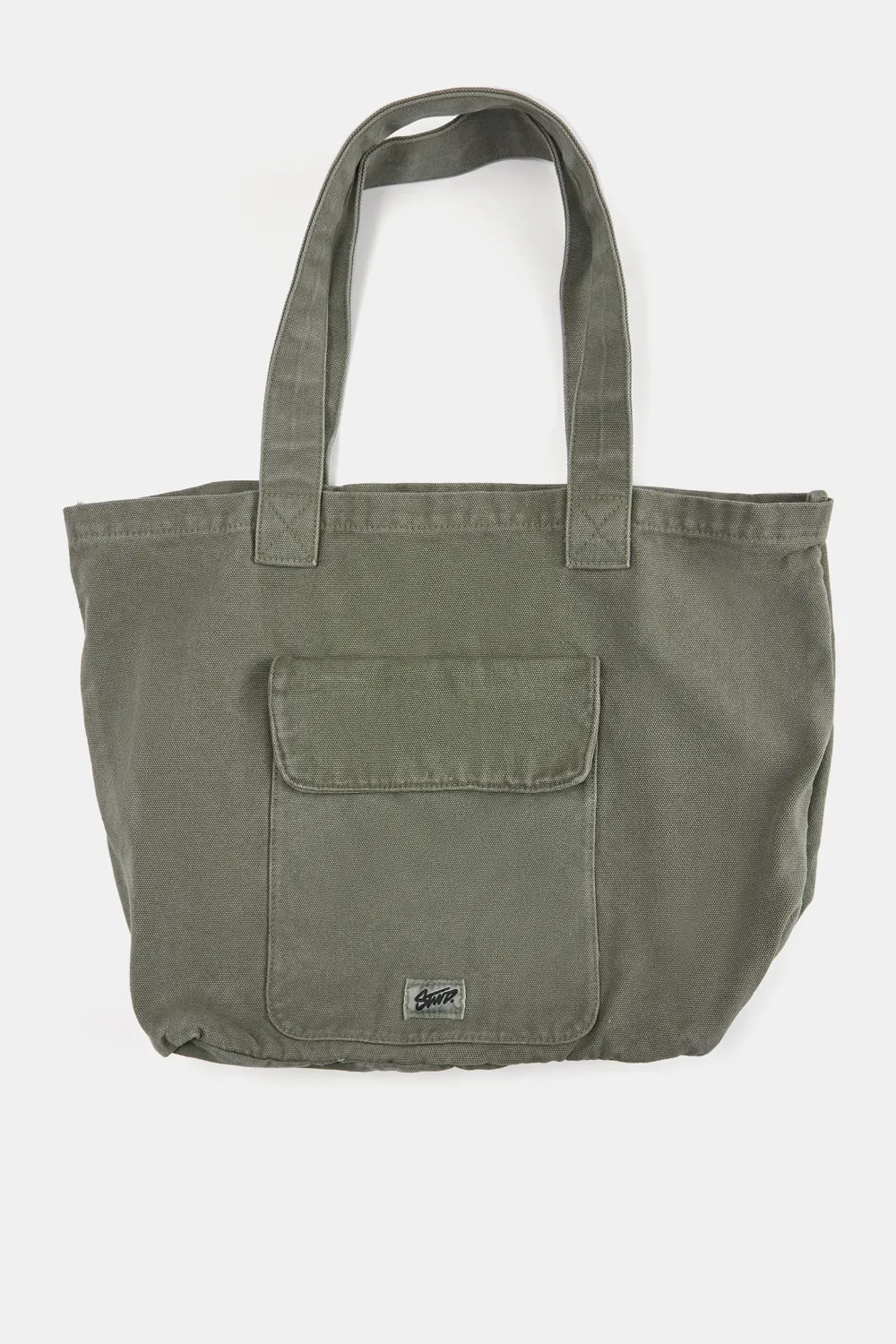 Bolso shopper canvas bolsillo