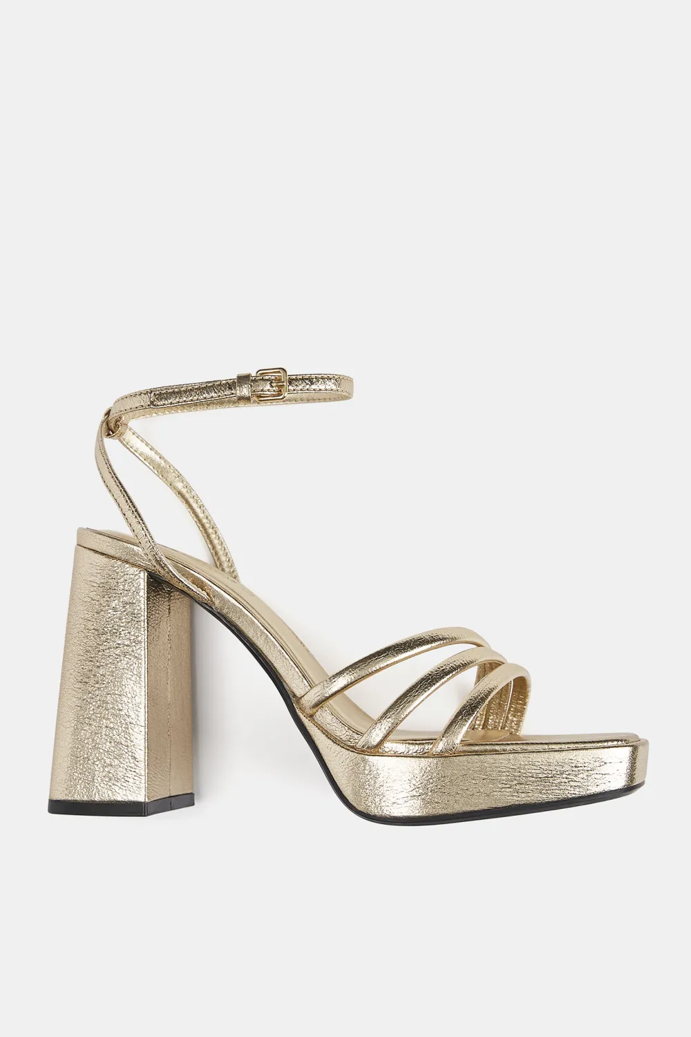 Sandalias doradas plataforma