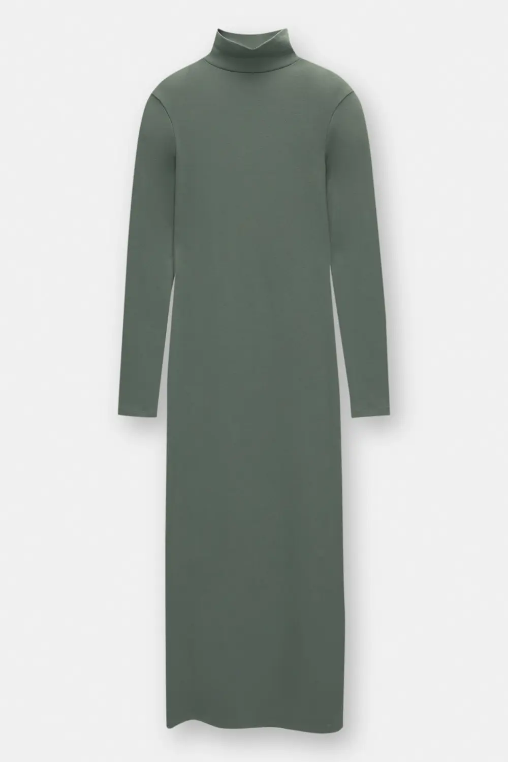 Vestido midi cuello perkins