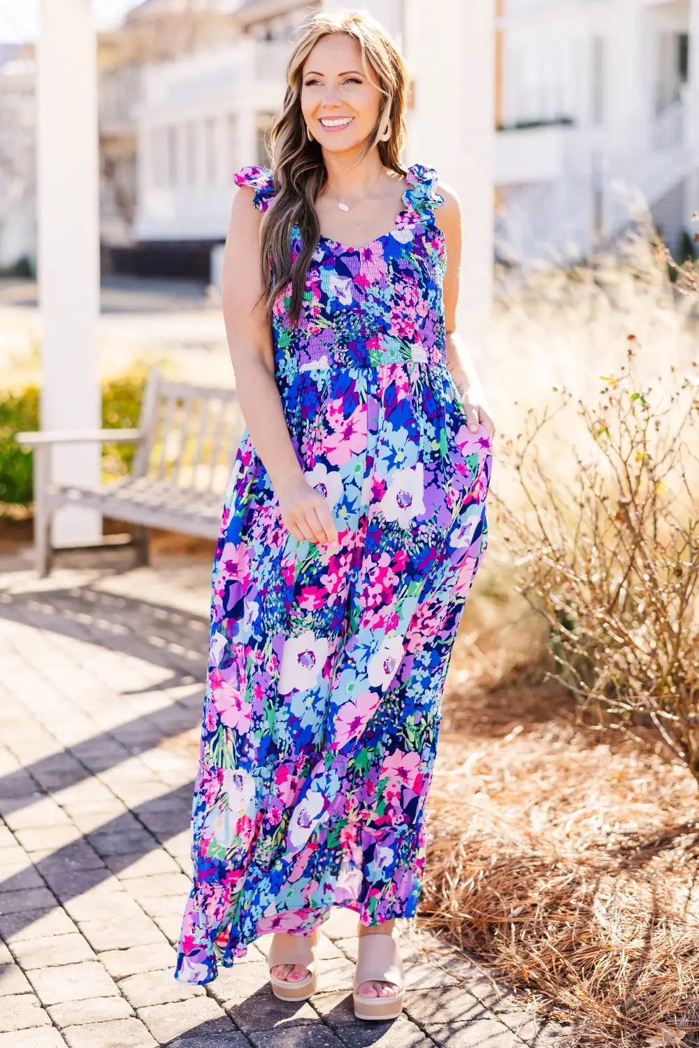 So Unpredictable Jumpsuit, Blue