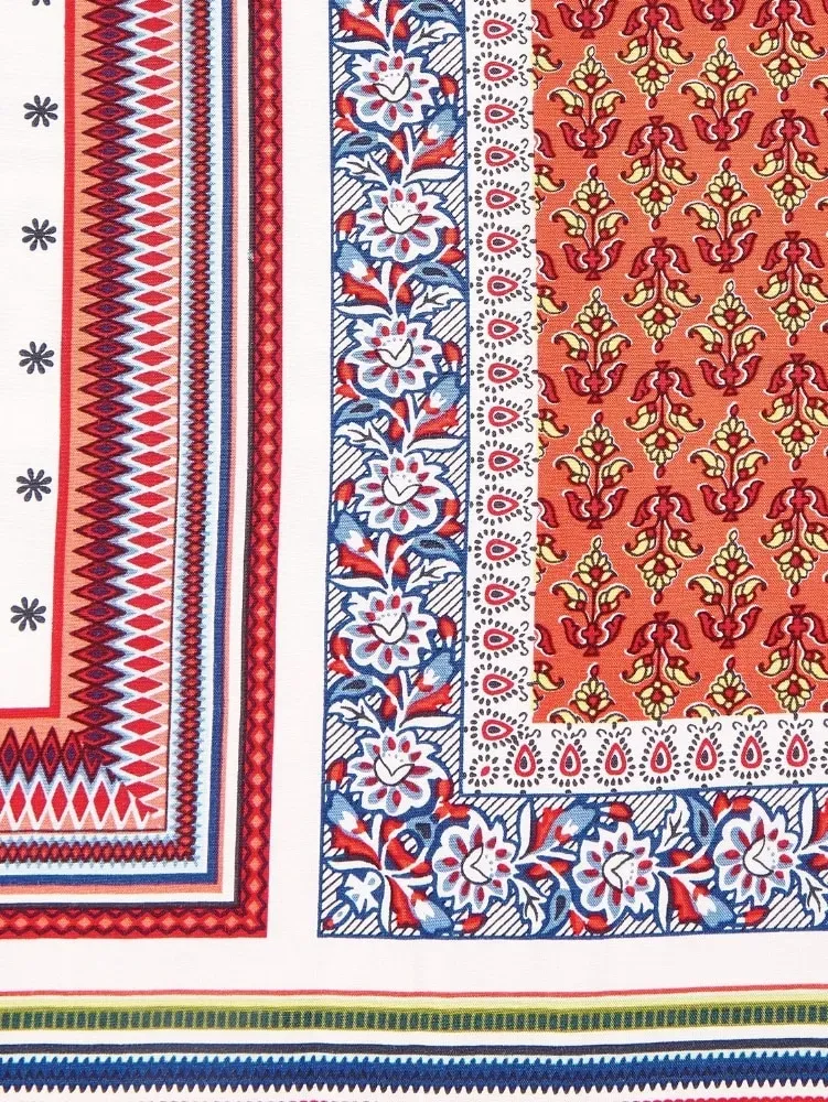 Patchwork Print Rayon Dress