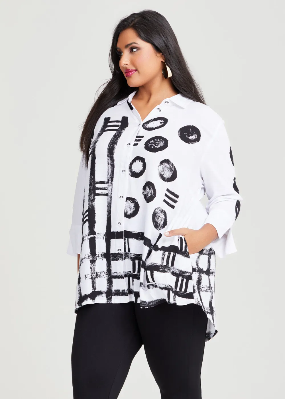 Zip Back Natural Shirt