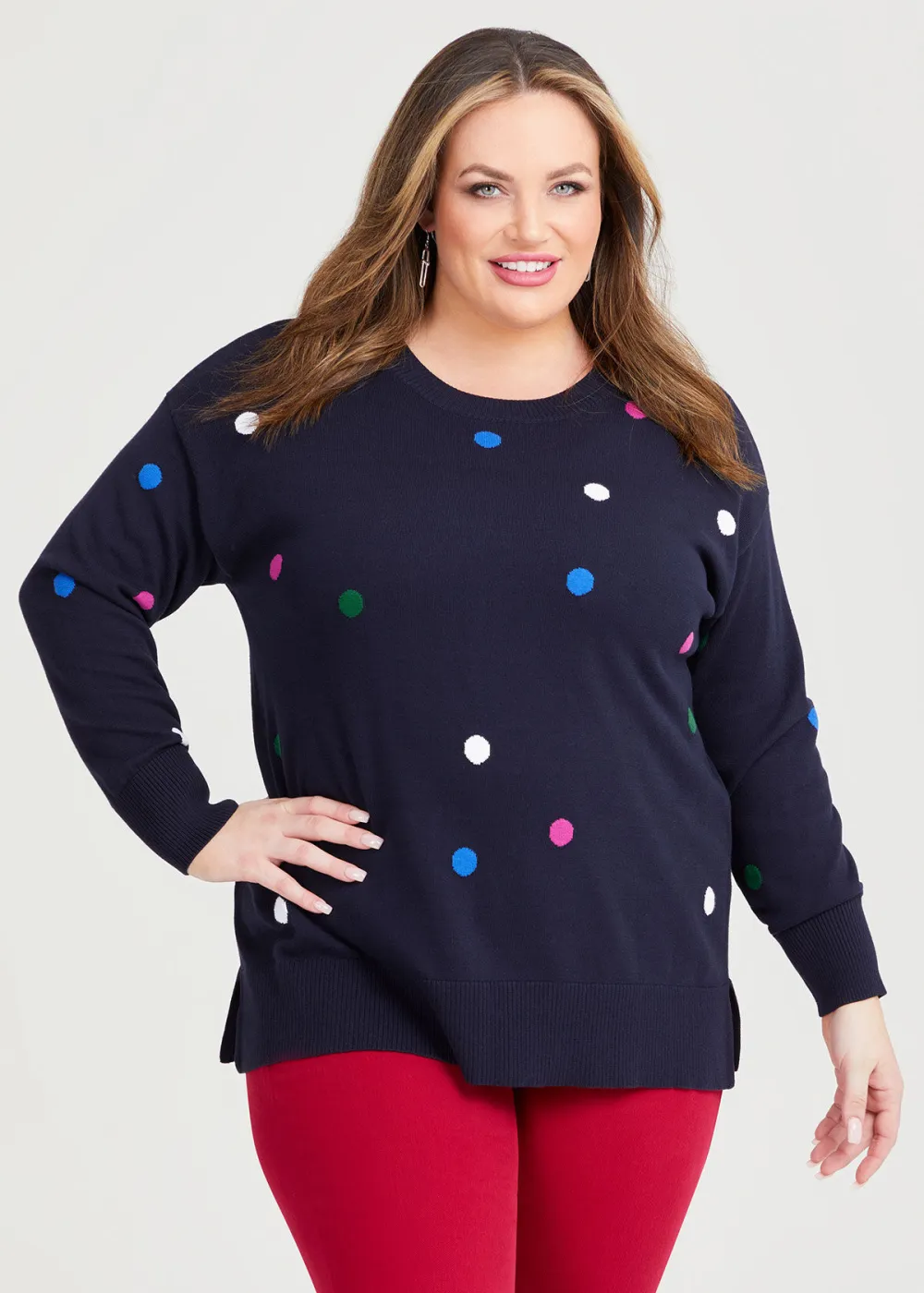 Cotton Polka Dot Jumper