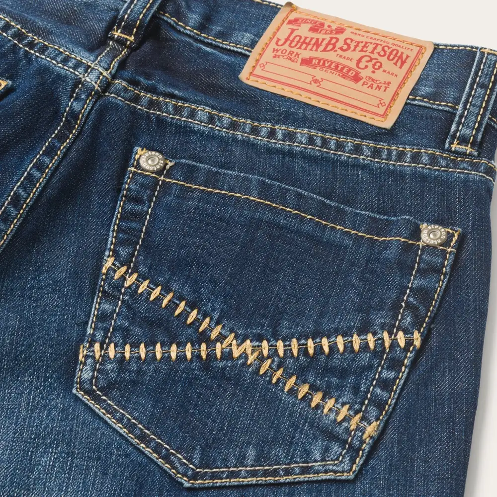 1014 Fit Semi-Destructed Wash Jeans