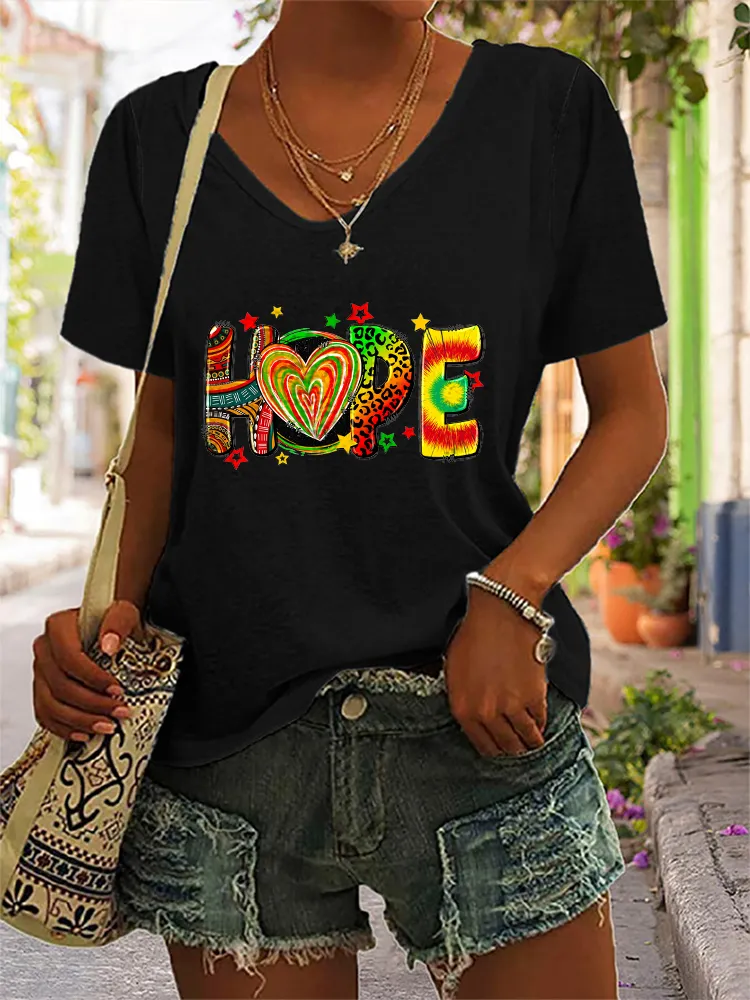 Women'S Hope V-Neck Short-Sleeved T-Shirt