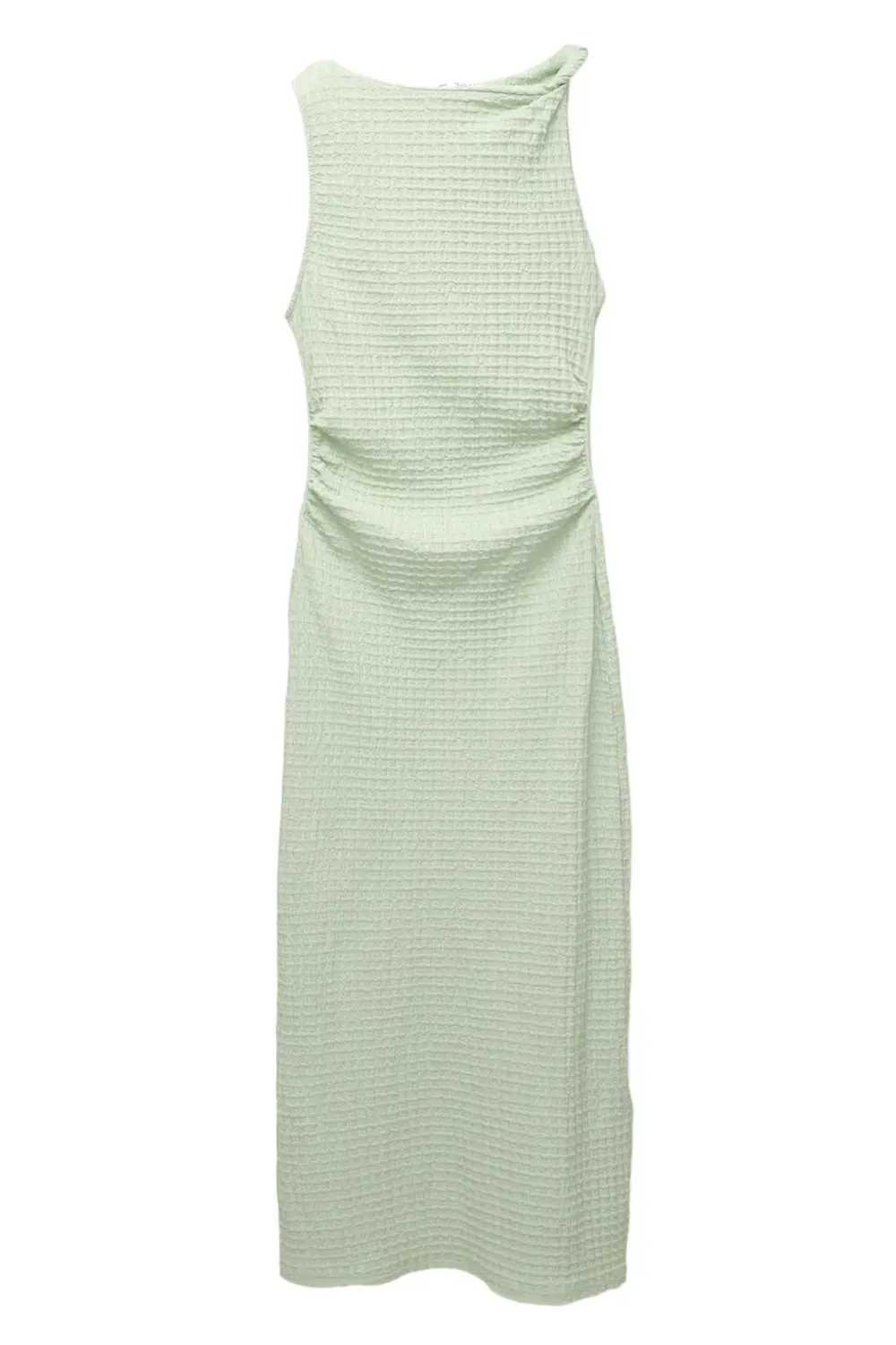 Vestido midi efecto arrugado