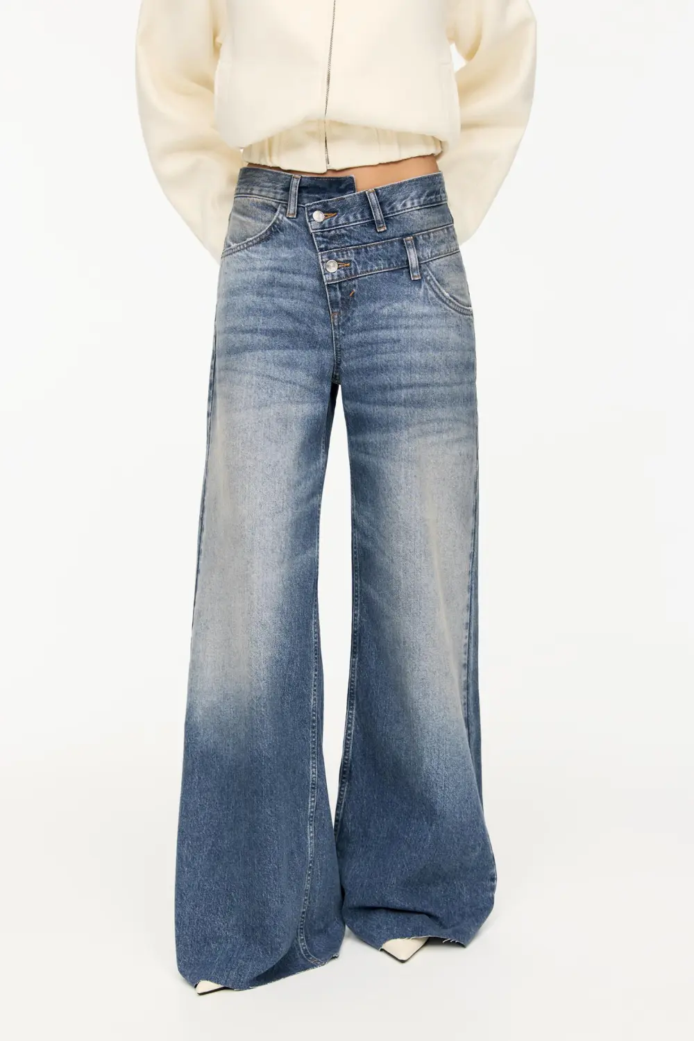 Jeans cintura cruzada