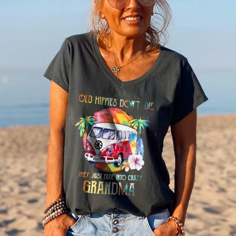 They Just Fade Into Crazy Grandma Bus Graphic Tees