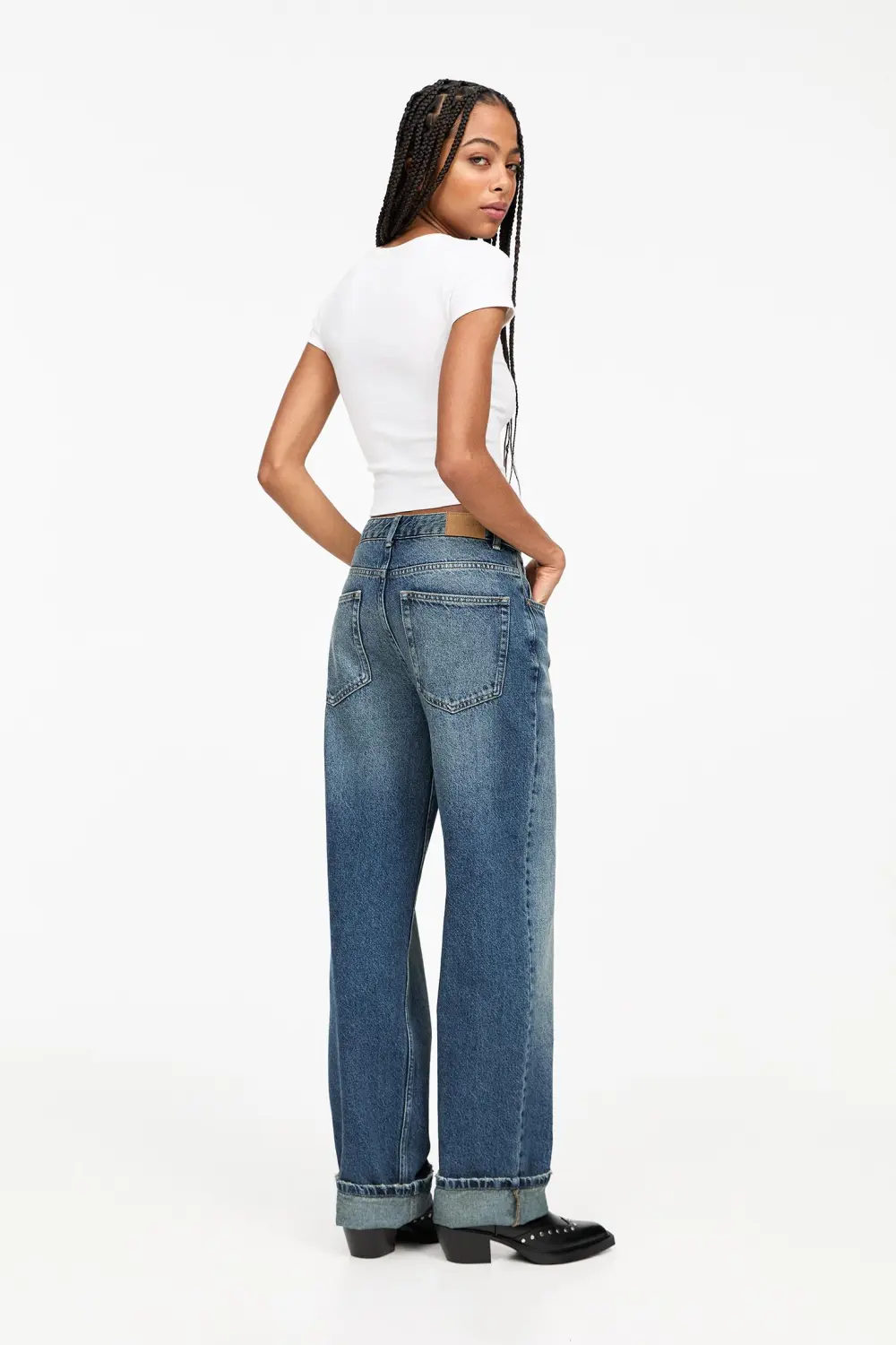 Jeans baggy vuelta bajo