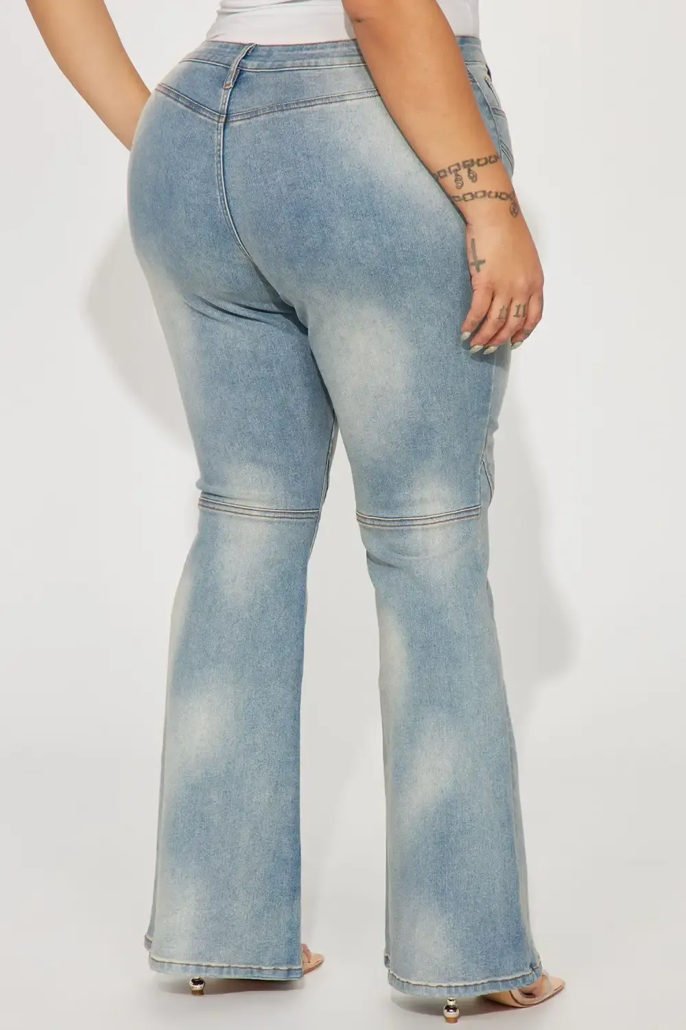 Gabriella Stretch Moto Flare Jeans - Medium