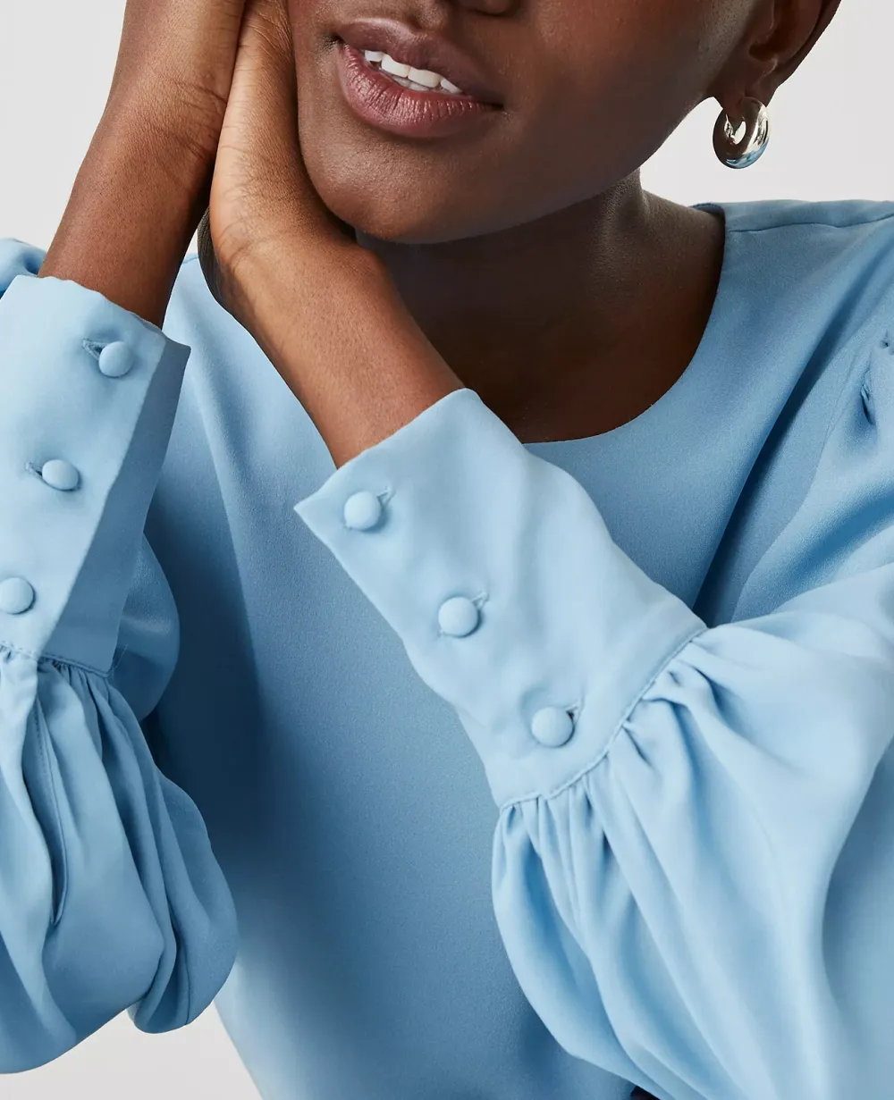 Shirred Cuff Blouse
