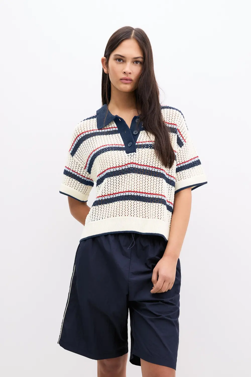Polo rayas crochet