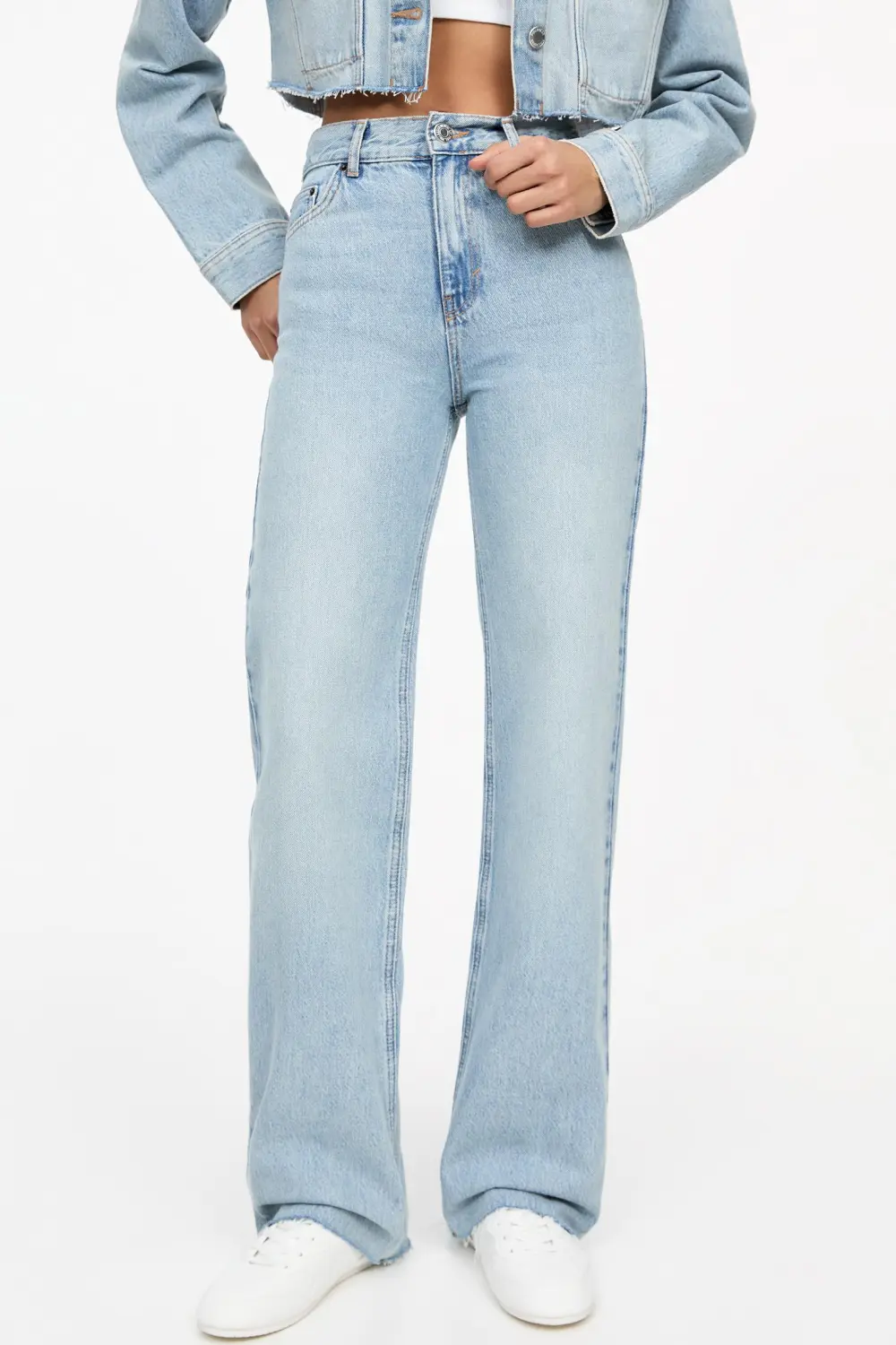 Jeans rectos tiro alto