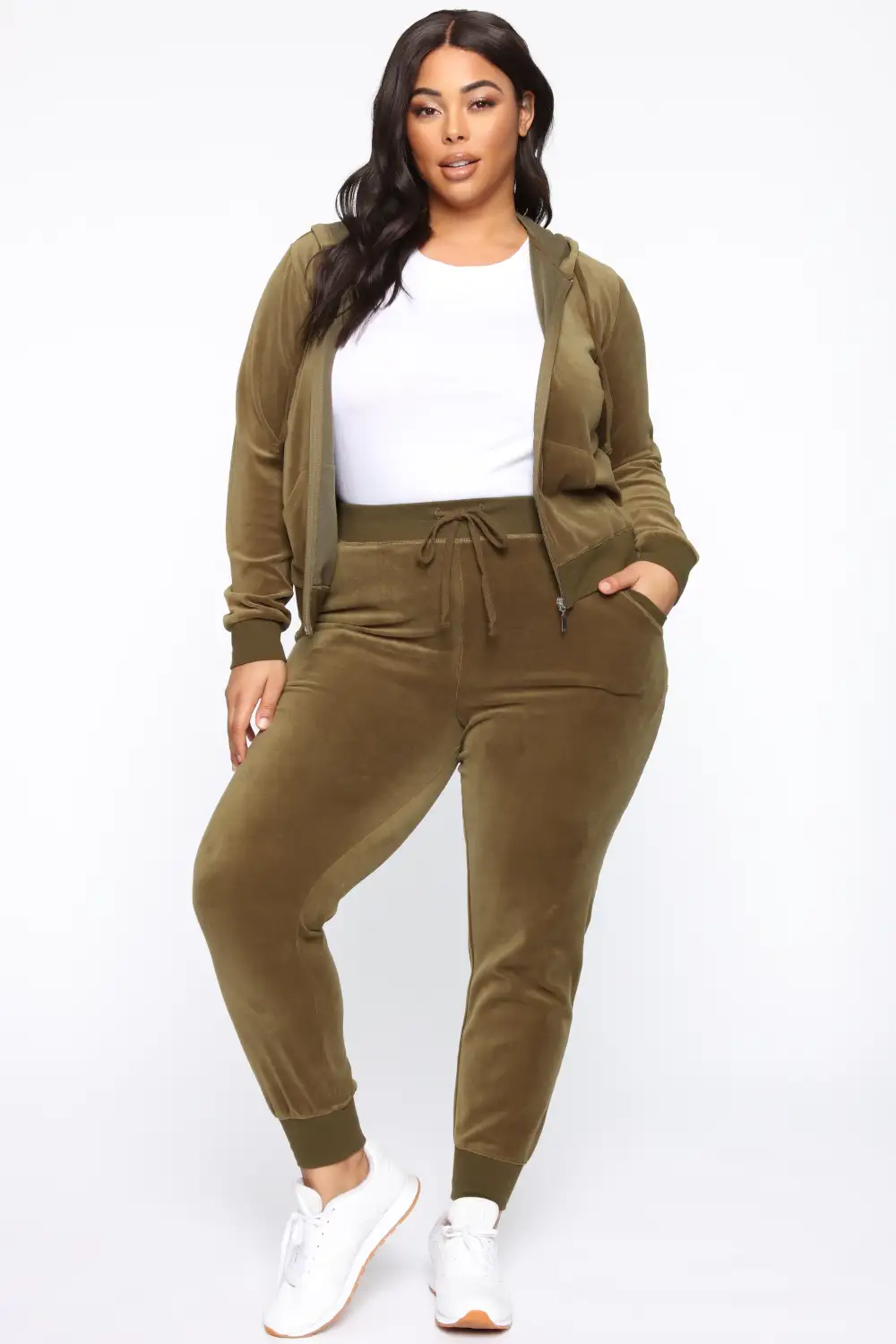 The Original Trendsetter Velour Set - Olive