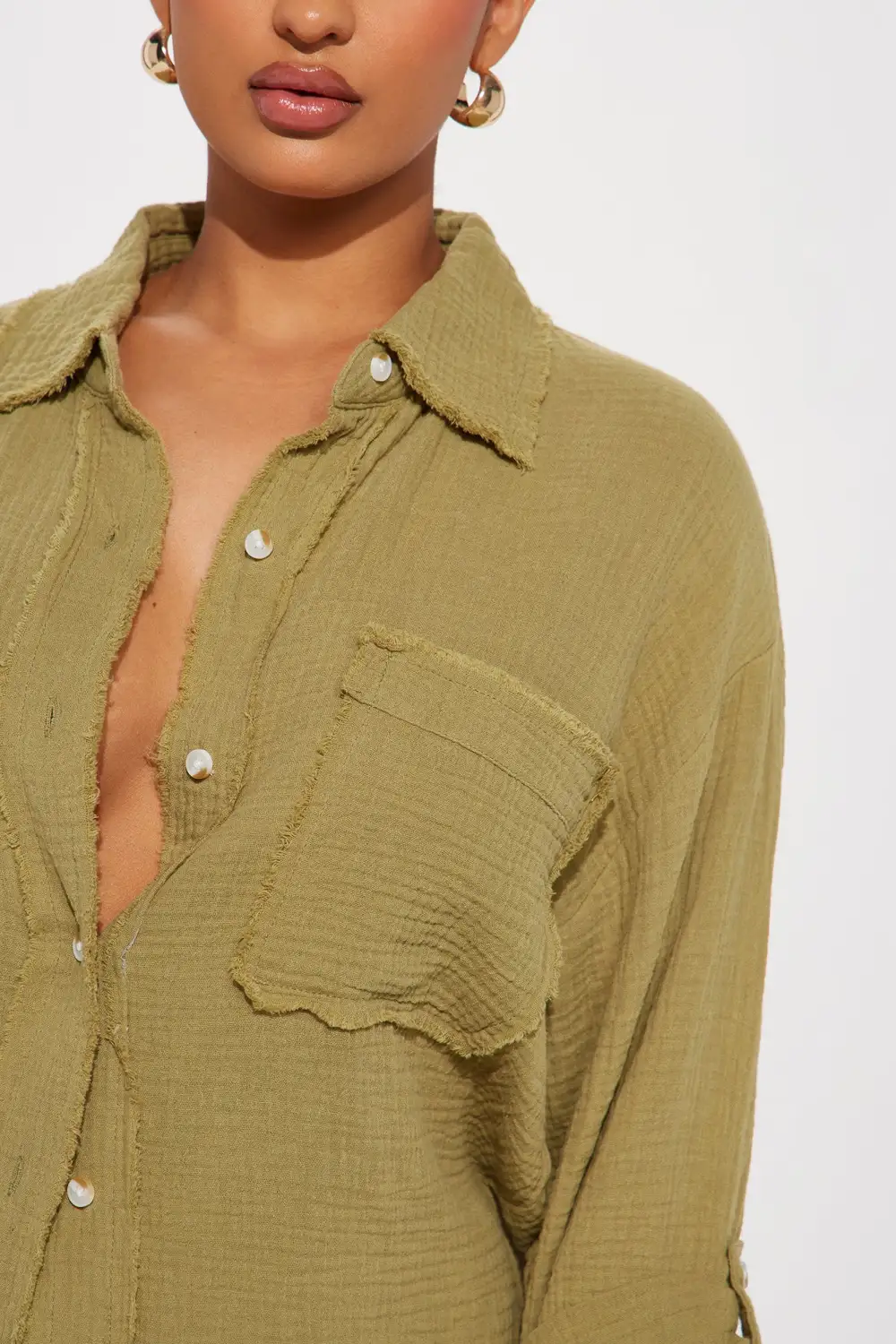 Unforgettable Washed Short Set - Olive