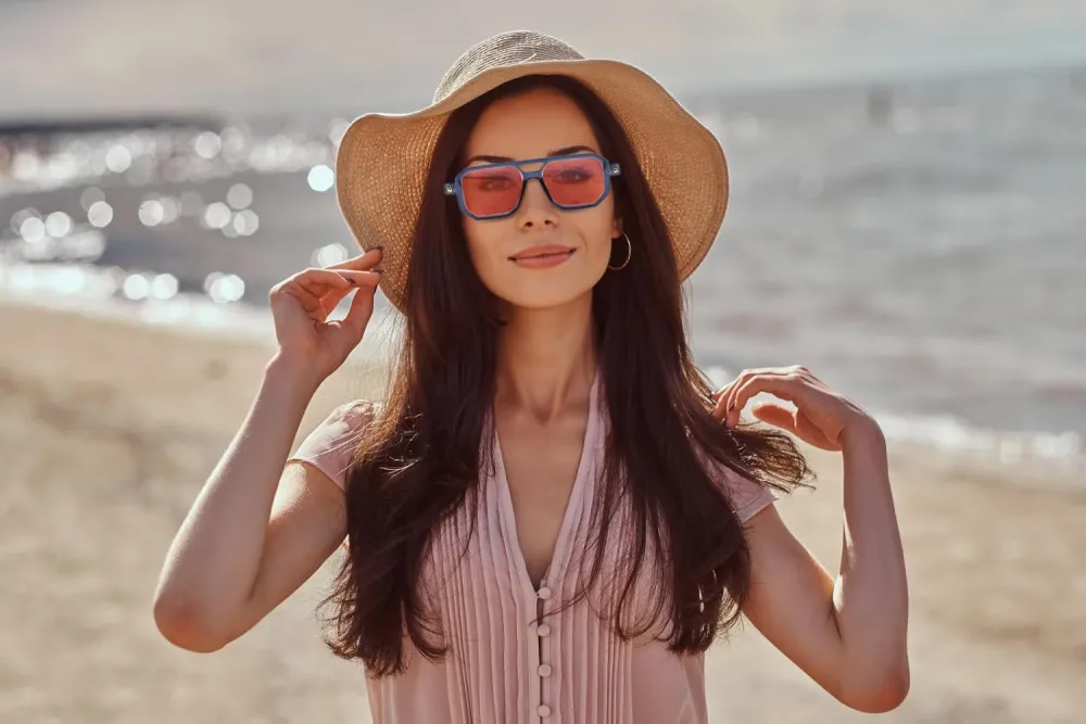 FEISEDY Vintage Square 70s Flat Aviator Sunglasses Women Men Classic Retro Stylish Frame UV400 Sunglasses B2622