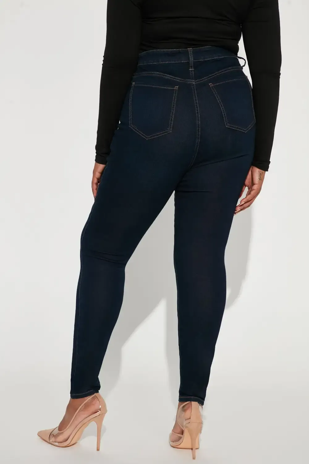 Tall Flex Game Strong Super High Rise Skinny Jeans - Dark Blue Wash