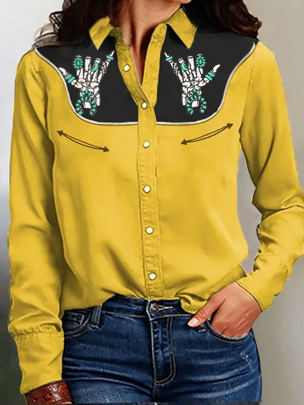 Women's Western Print Shirt
