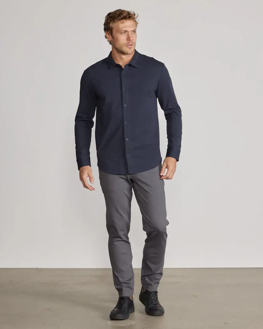 Lux Long Sleeve Button Down