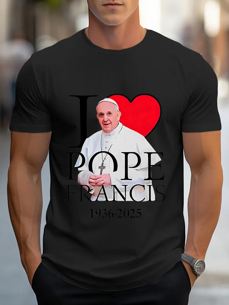 Men's I Love PF 1936-2025 Print Short Sleeve Round Neck Cotton T-Shirt