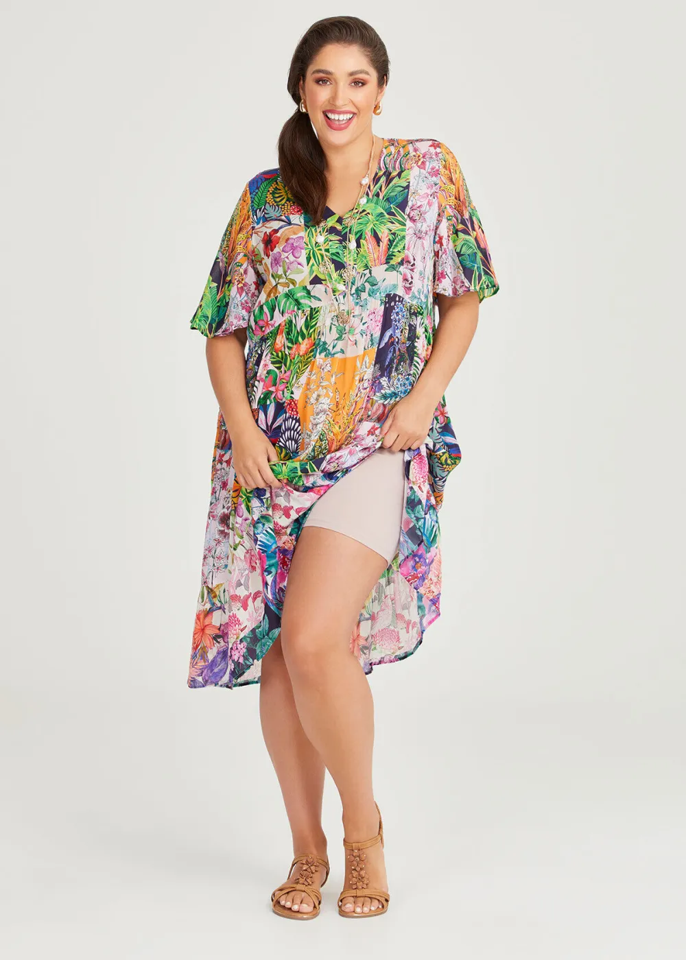 Natural Floral Artistry Dress