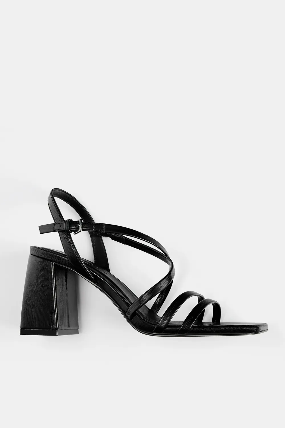 Sandalias tacón tira cruzada