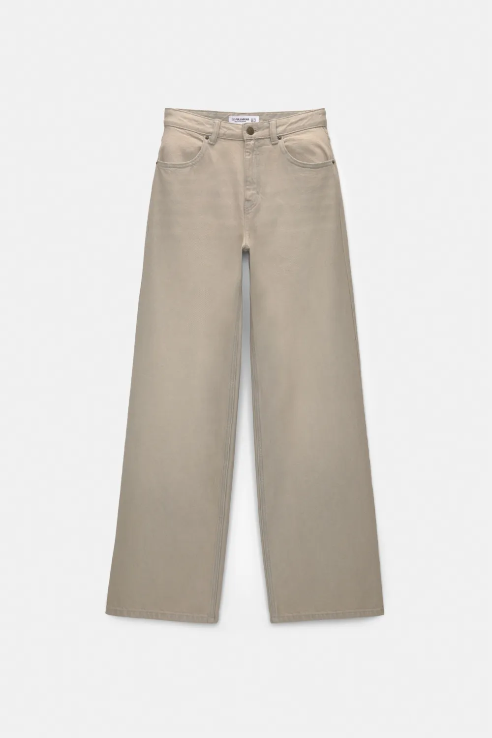 Jeans wide leg tiro alto