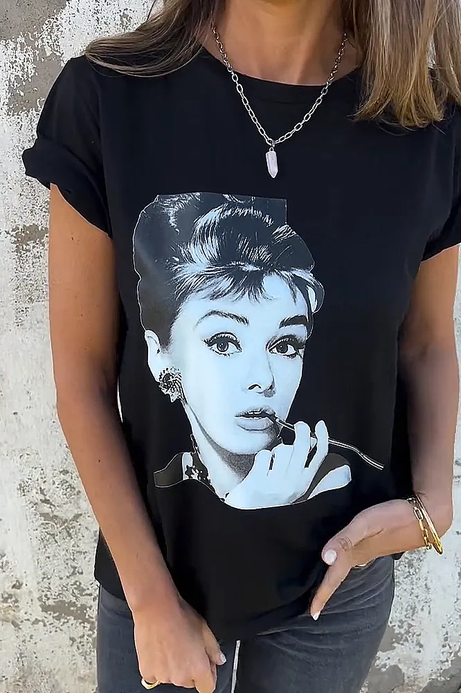 Women's pattern casual T-shirt