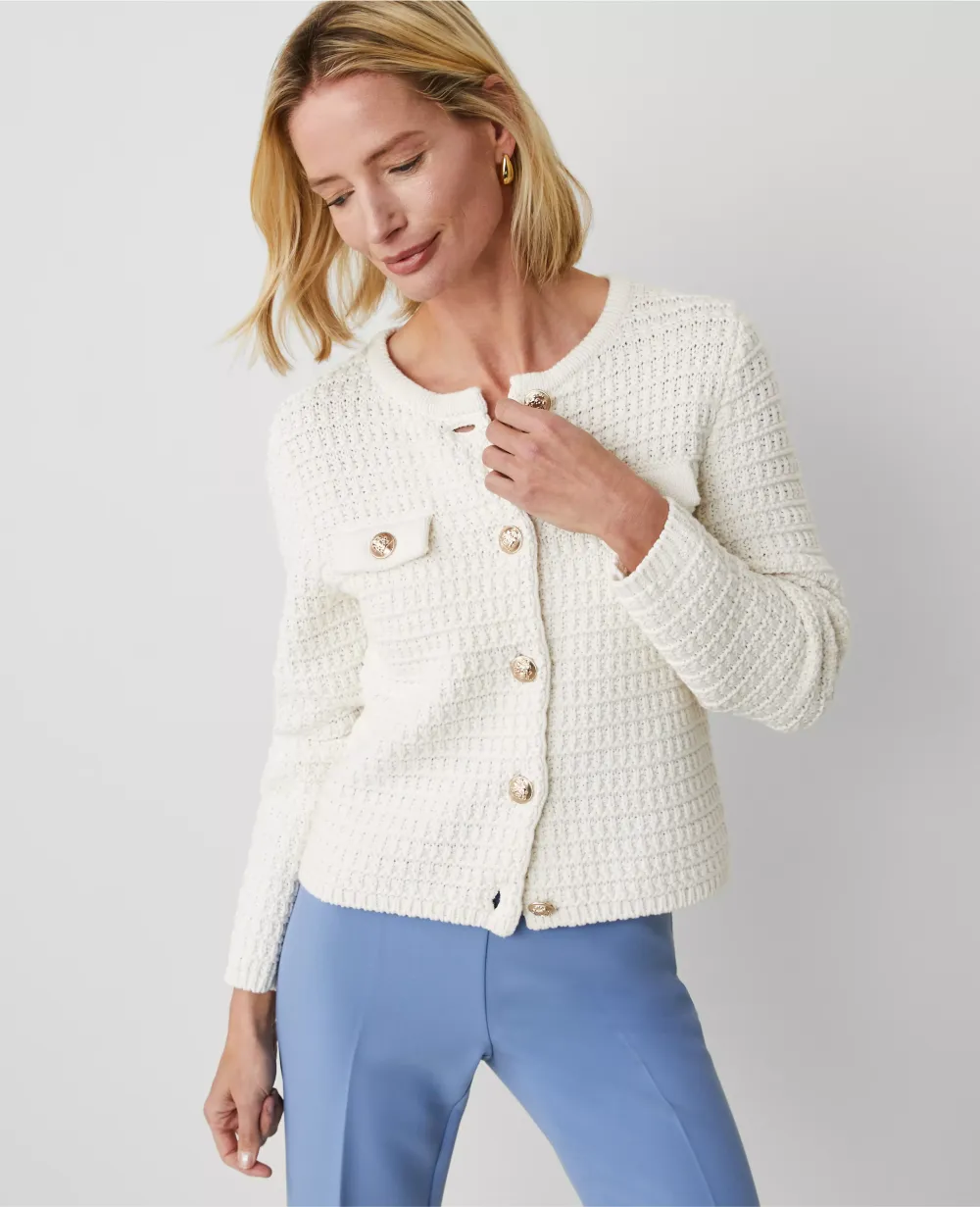 Geo-Stitch Cardigan