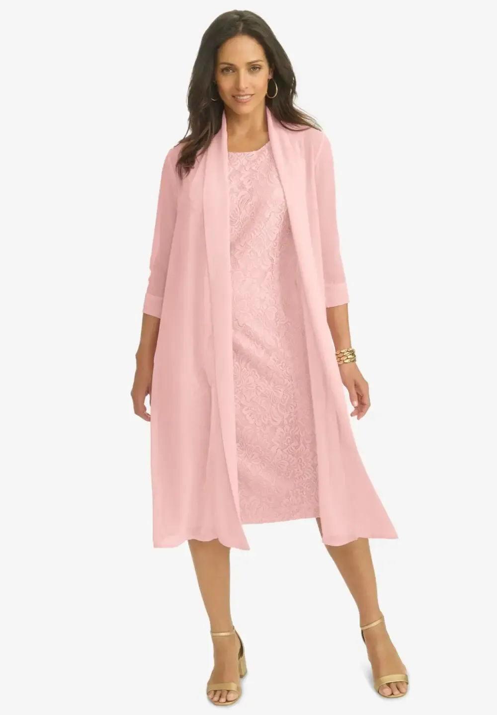 2-Piece Lace Jacket Dress