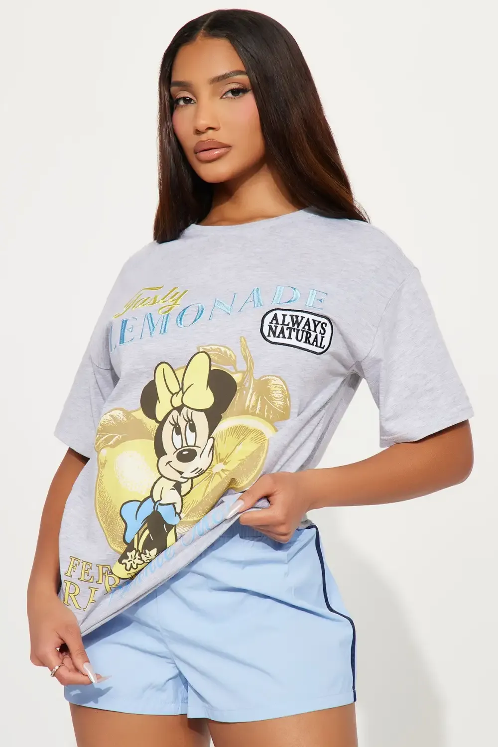 Minnie Mouse Tasty Lemonade Tee - Heather Grey