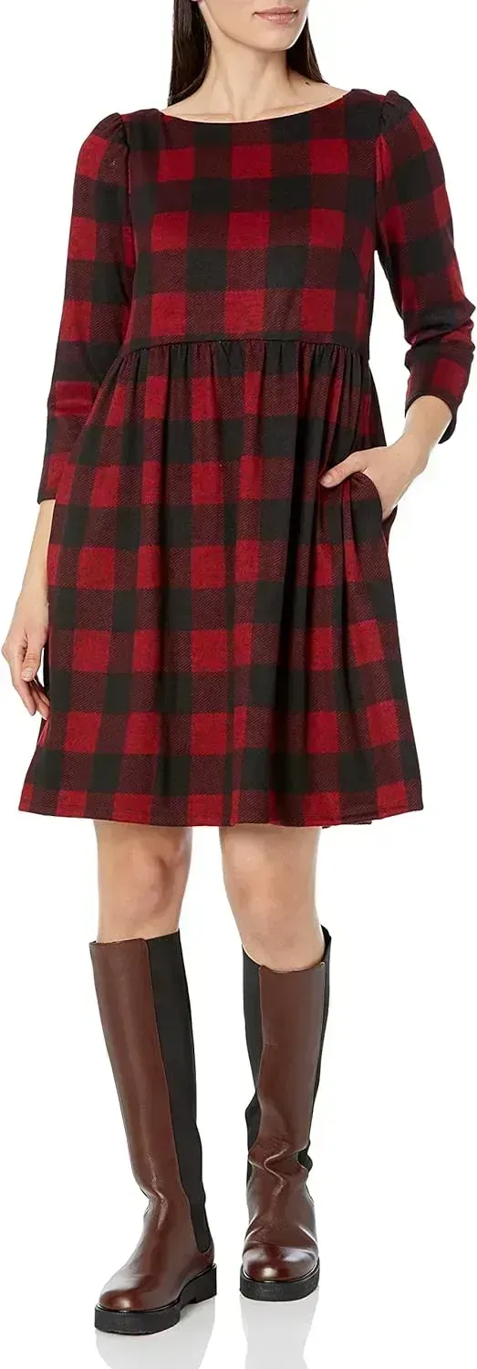 Women's Empire Soft 3⁄4 Sleeve Short Dress