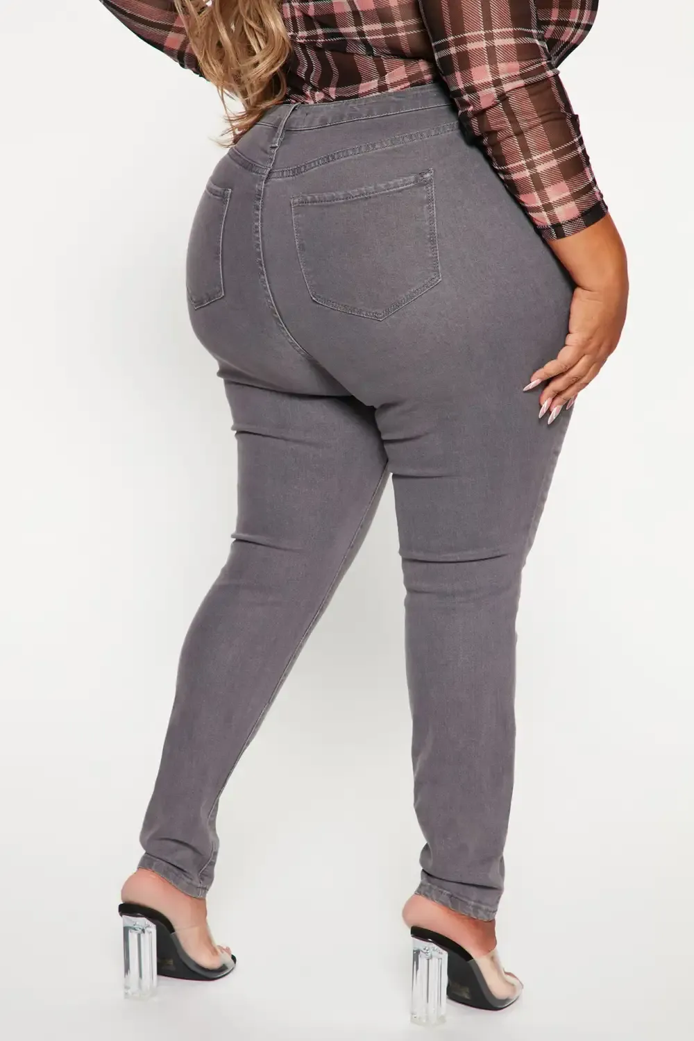 Tall The Right Angles Skinny Jeans - Grey