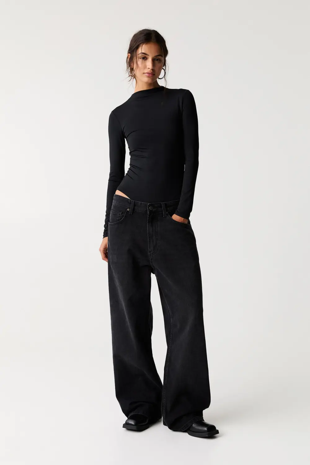 Long sleeve polyamide bodysuit