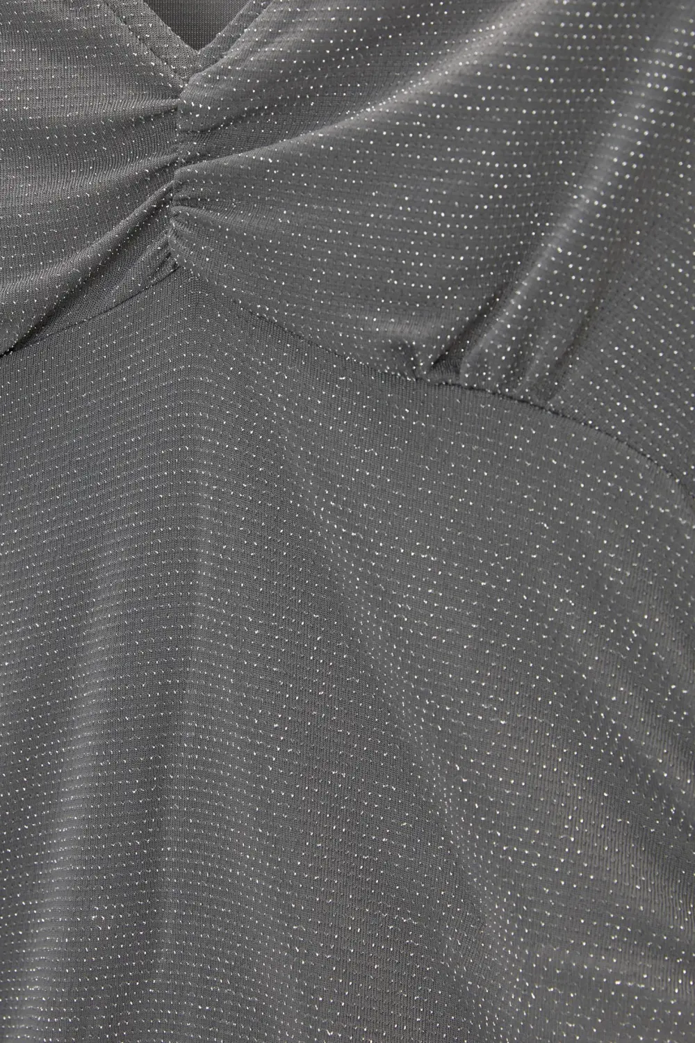 Shimmery top with gathering
