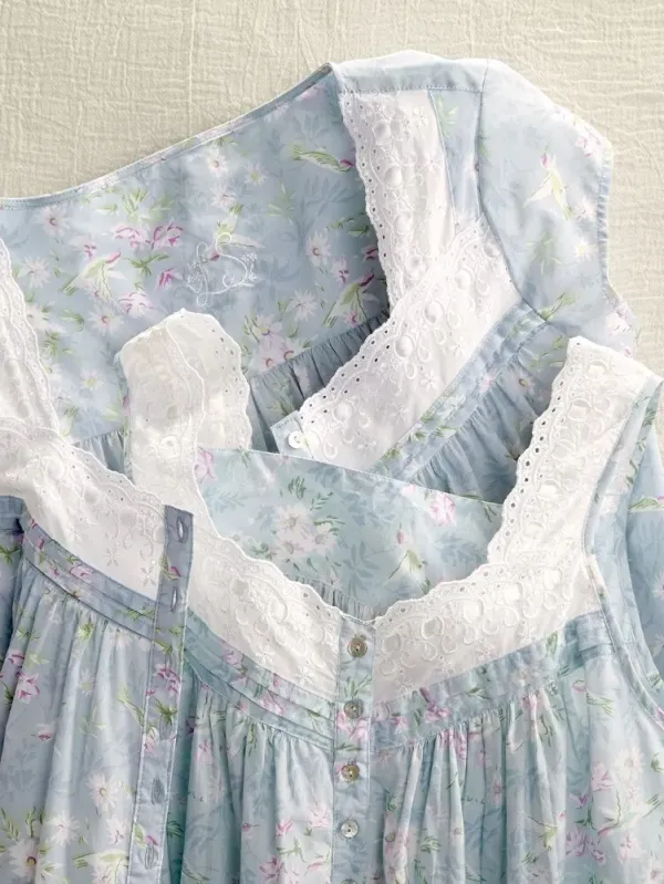 Lanz Hummingbird Cotton Lawn Nightgown