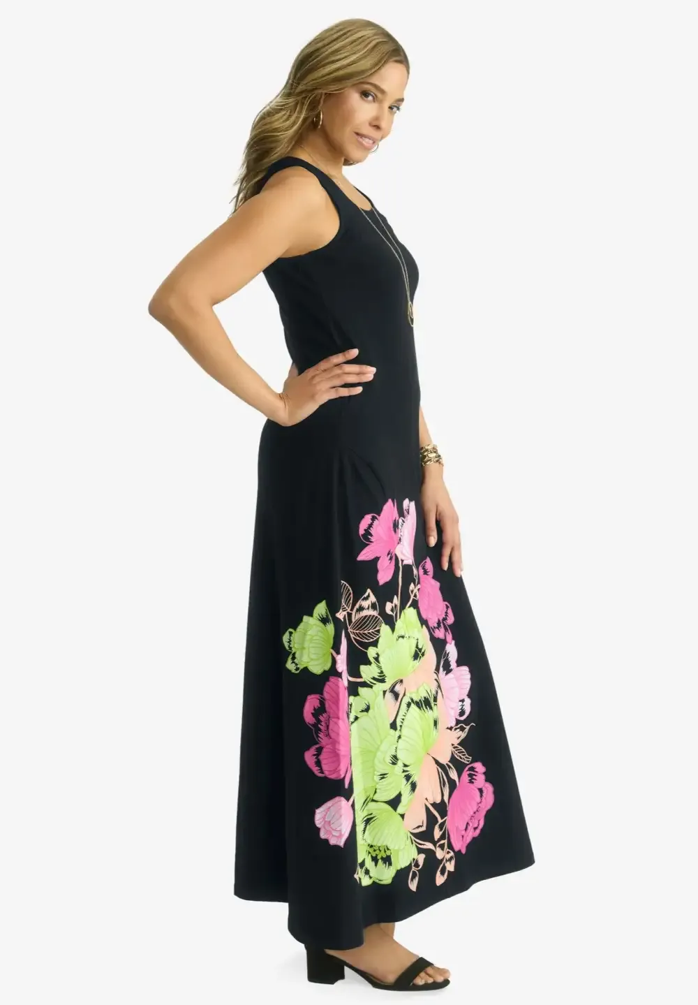 Stretch Cotton Tank Maxi Dress