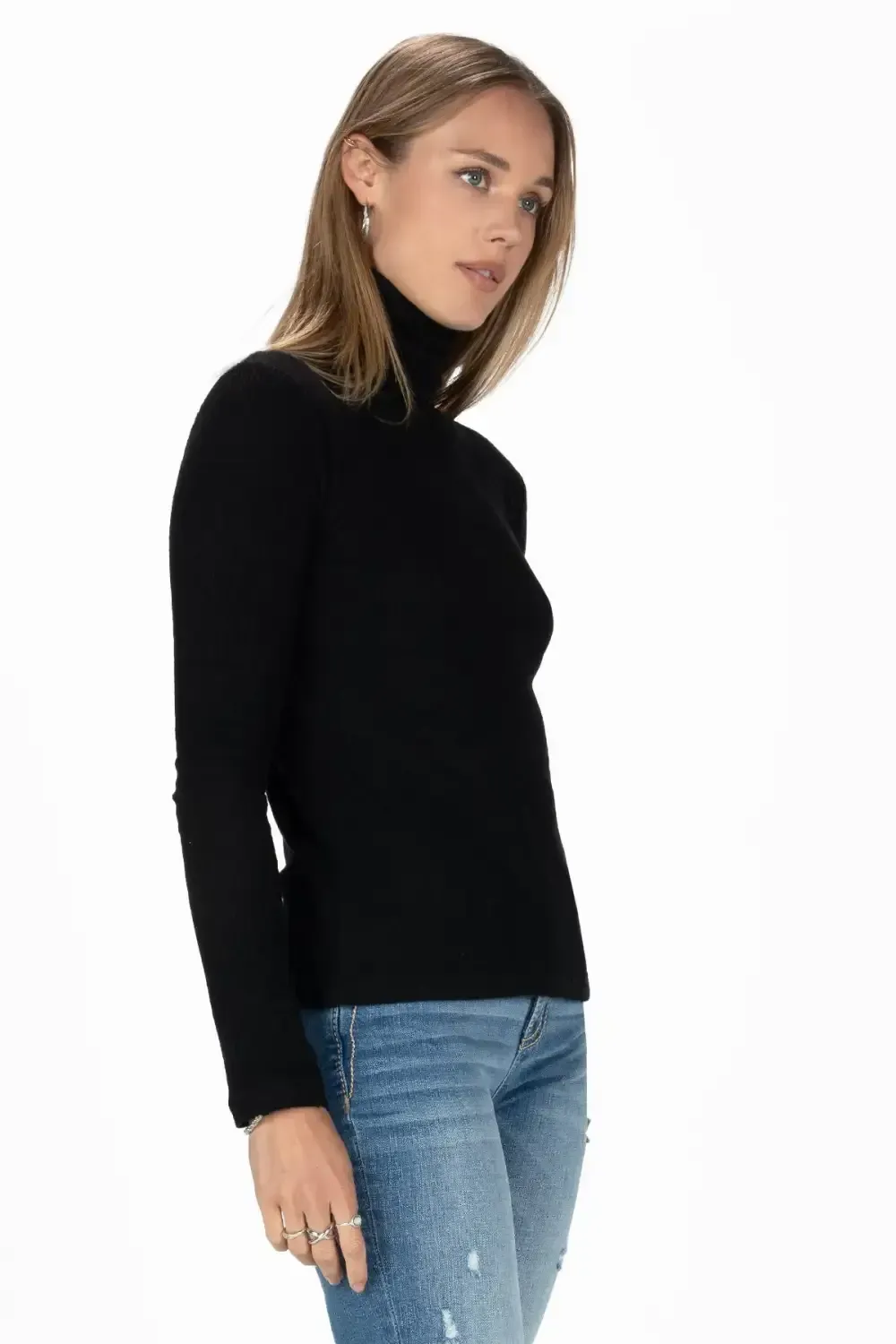Knitted Turtle Neck Top