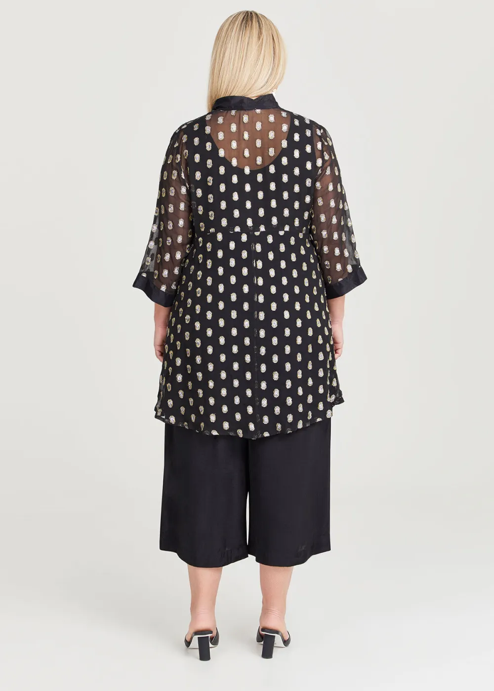 Lurex Spot Long Kimono