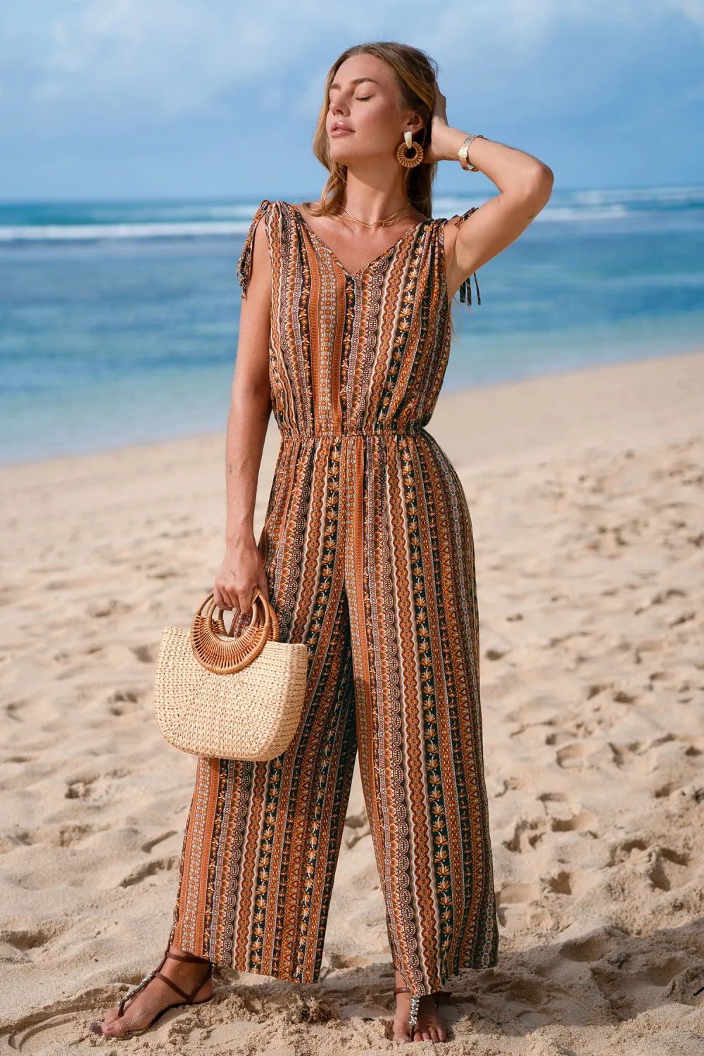 Molten Glow Boho Jumpsuit