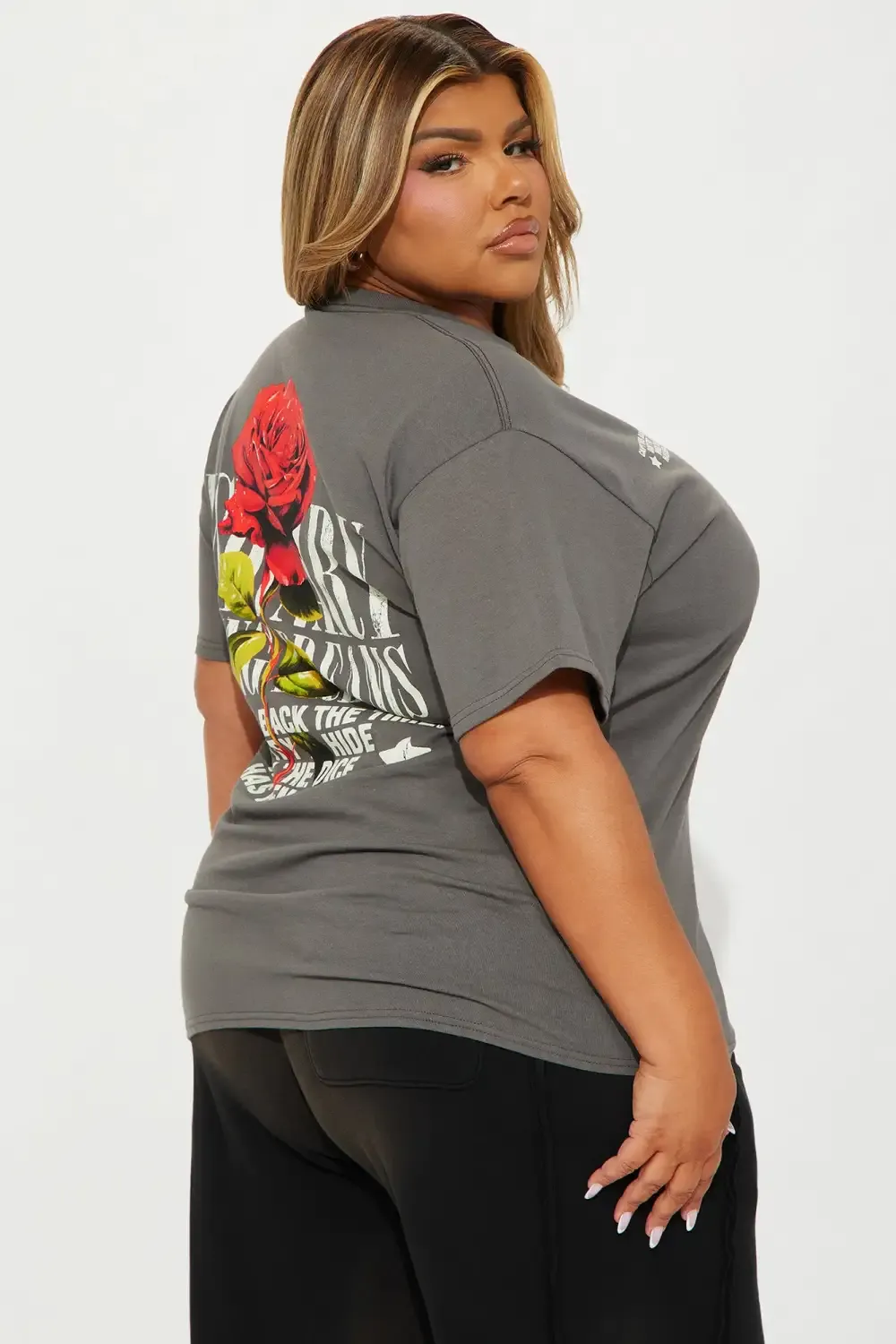 Visionary Rose Short Sleeve Tee - Charcoal