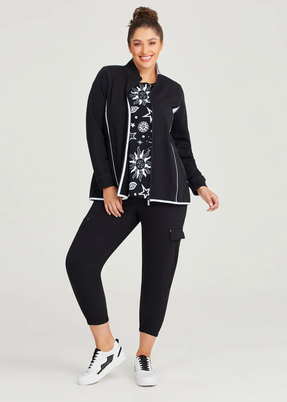 Active Spliced Zip Jacket