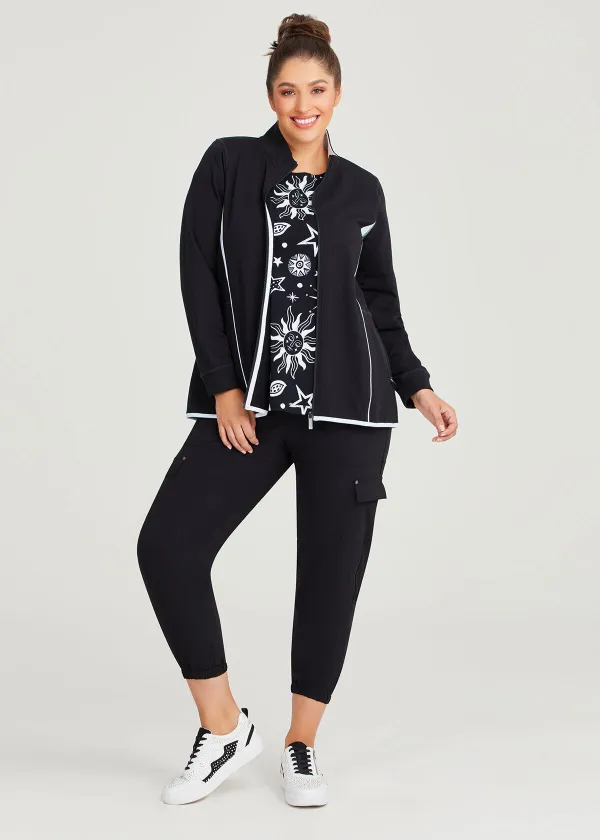 Active Spliced Zip Jacket