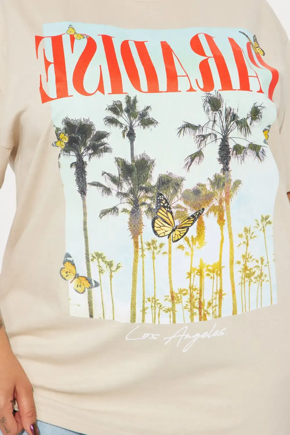 LA Paradise Short Sleeve Tee - Sand