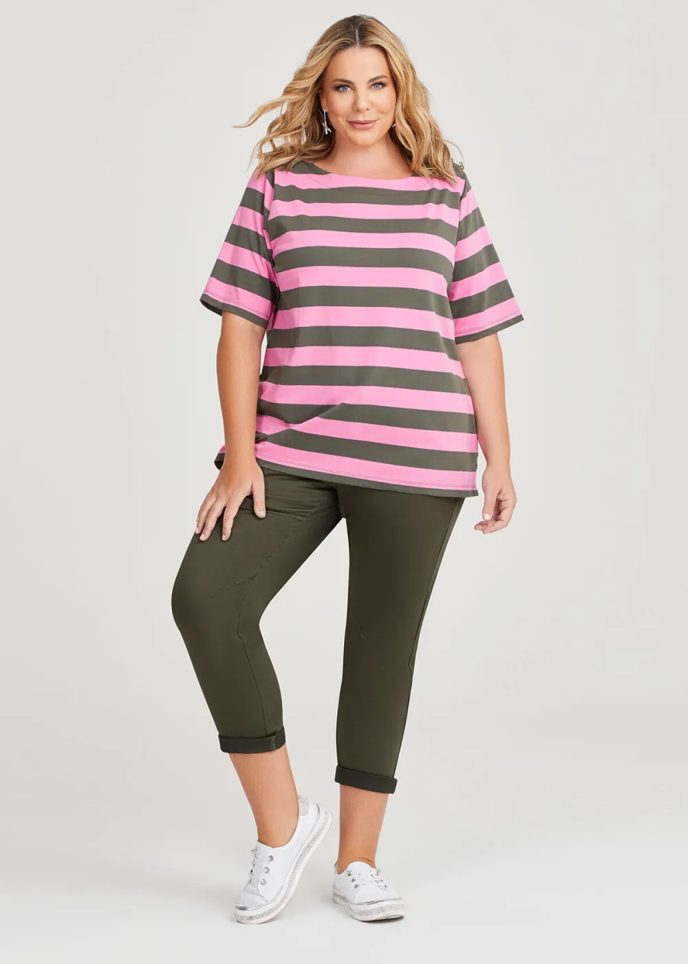 Cotton Mix Flat Front Jogger