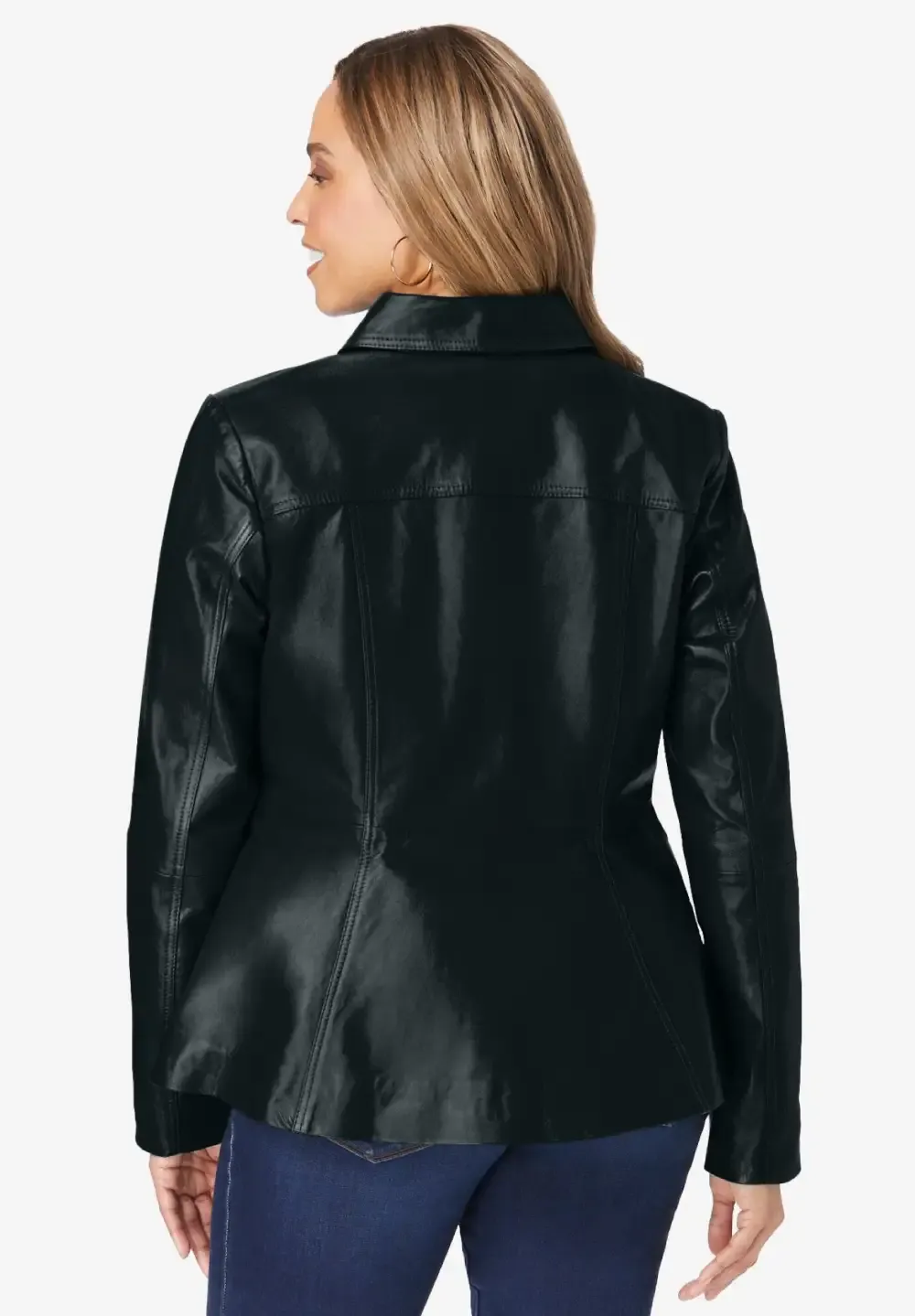 Leather Peplum Jacket