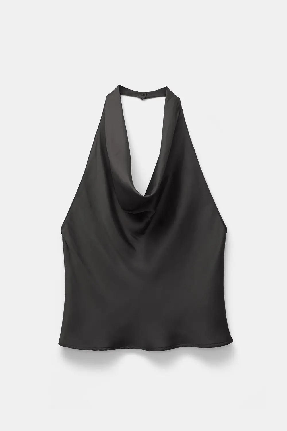 Satin halter top with open back